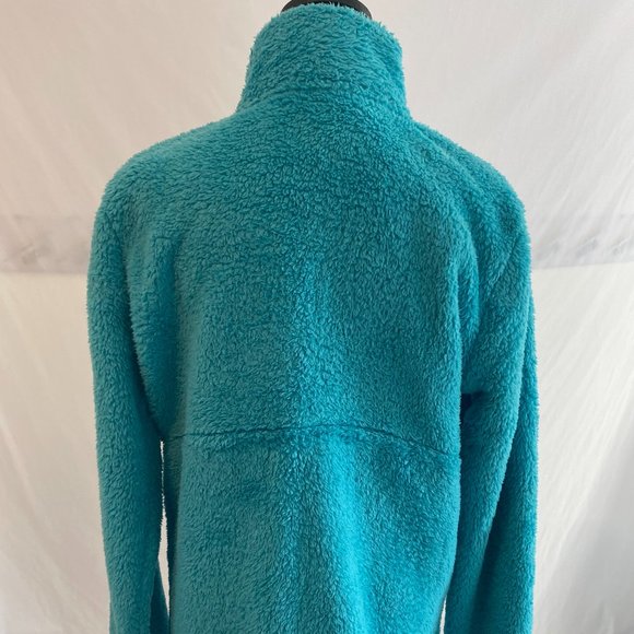 SOLD Tek Gear You've Got This Blue Contrast Brown Fleece Zip Front Jacket NWOT - Picture 2 of 15
